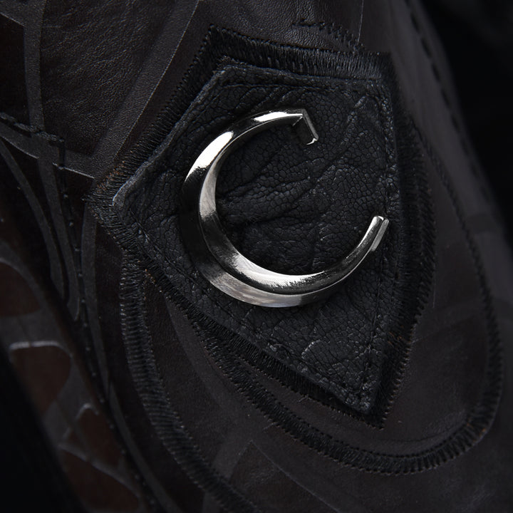 Black Elephant Laser & Embroidery Square Toe