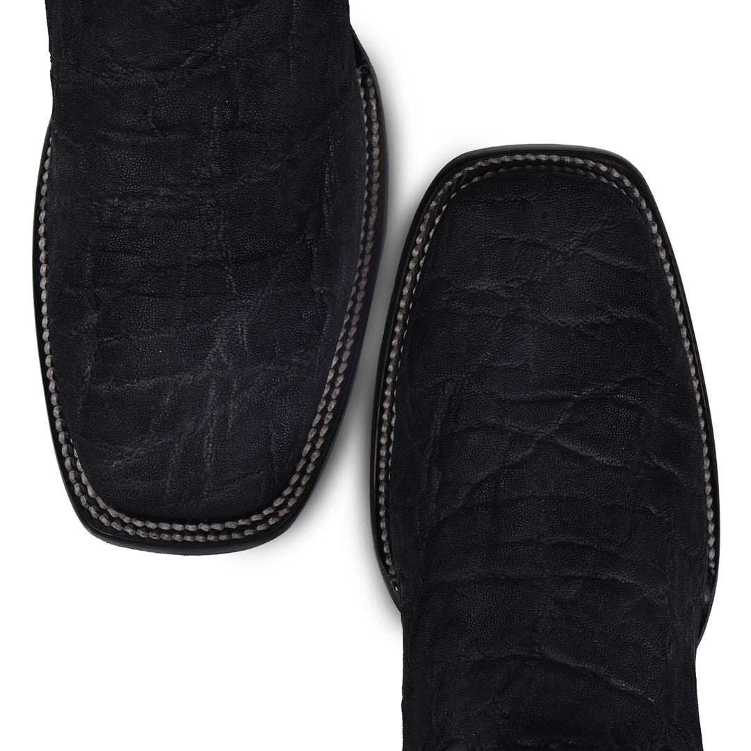 Black Elephant Laser & Embroidery Square Toe