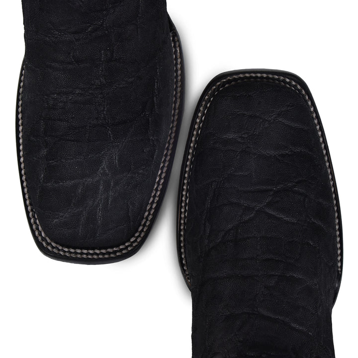 Black Elephant Laser & Embroidery Square Toe