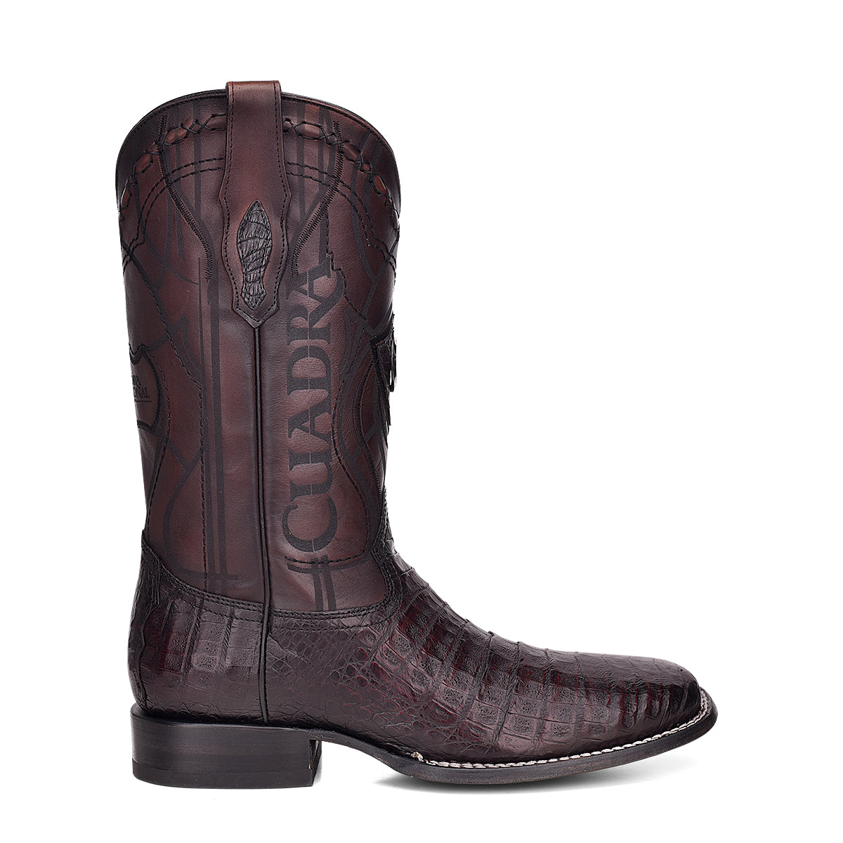 Cuadra Black CHerry Caiman Laser & Embroidery  Toe CU465