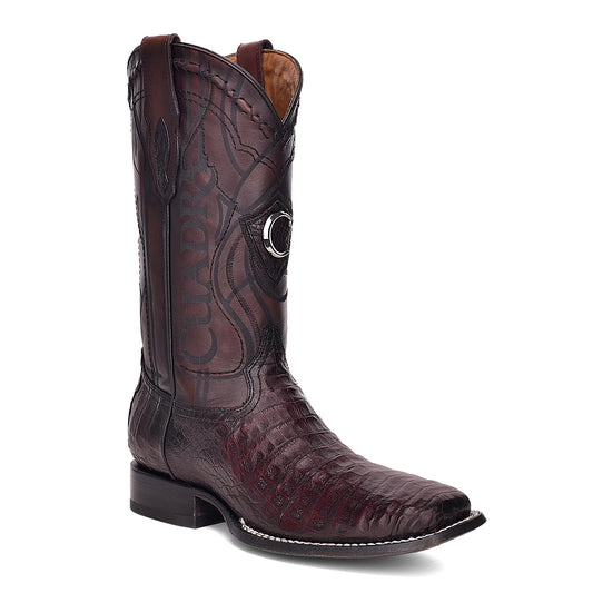 Cuadra Black CHerry Caiman Laser & Embroidery  Toe CU465