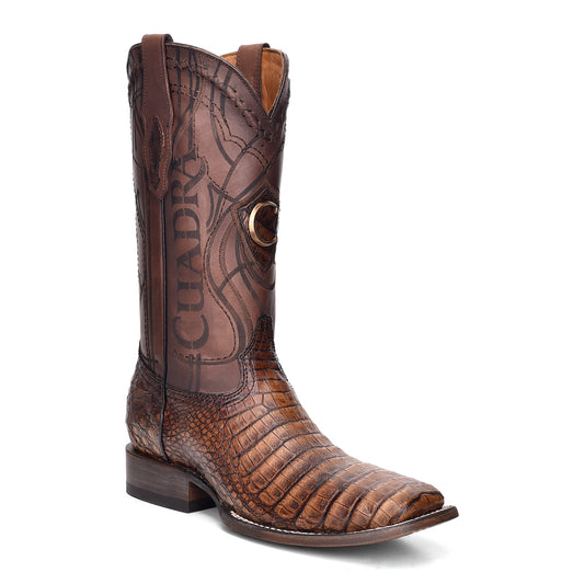 Porto Maple Caiman Laser & Embroidery Square Toe