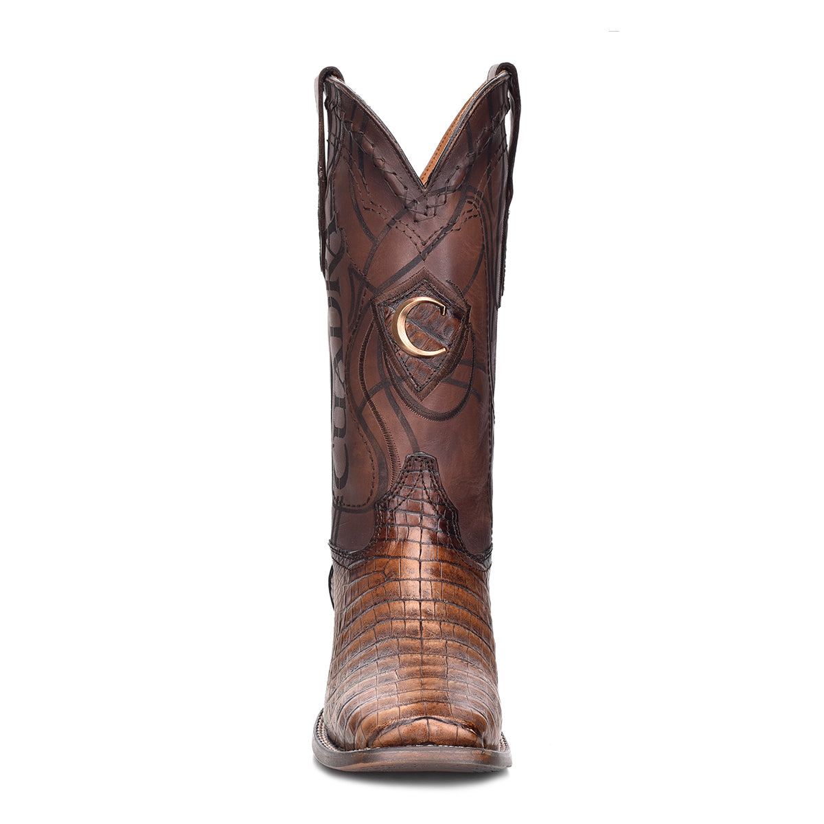 Porto Maple Caiman Laser & Embroidery Square Toe