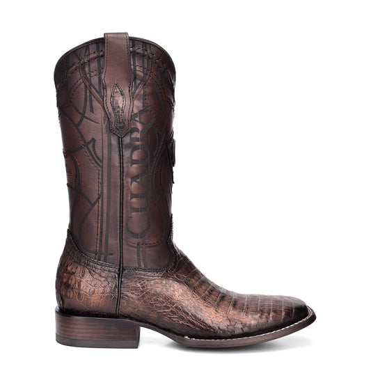 Paris Brown Caiman Laser & Embroidery Square Toe