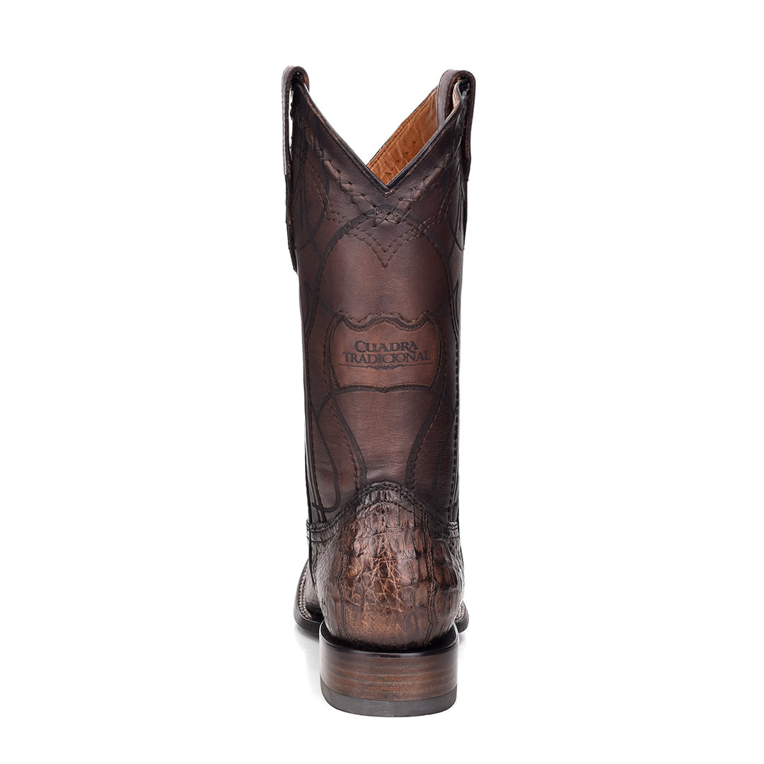 Paris Brown Caiman Laser & Embroidery Square Toe