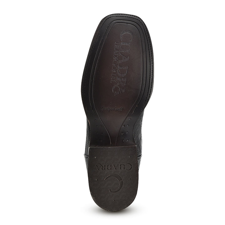 Plunge Black Lizard Teju Laser & Embroidery Square Toe