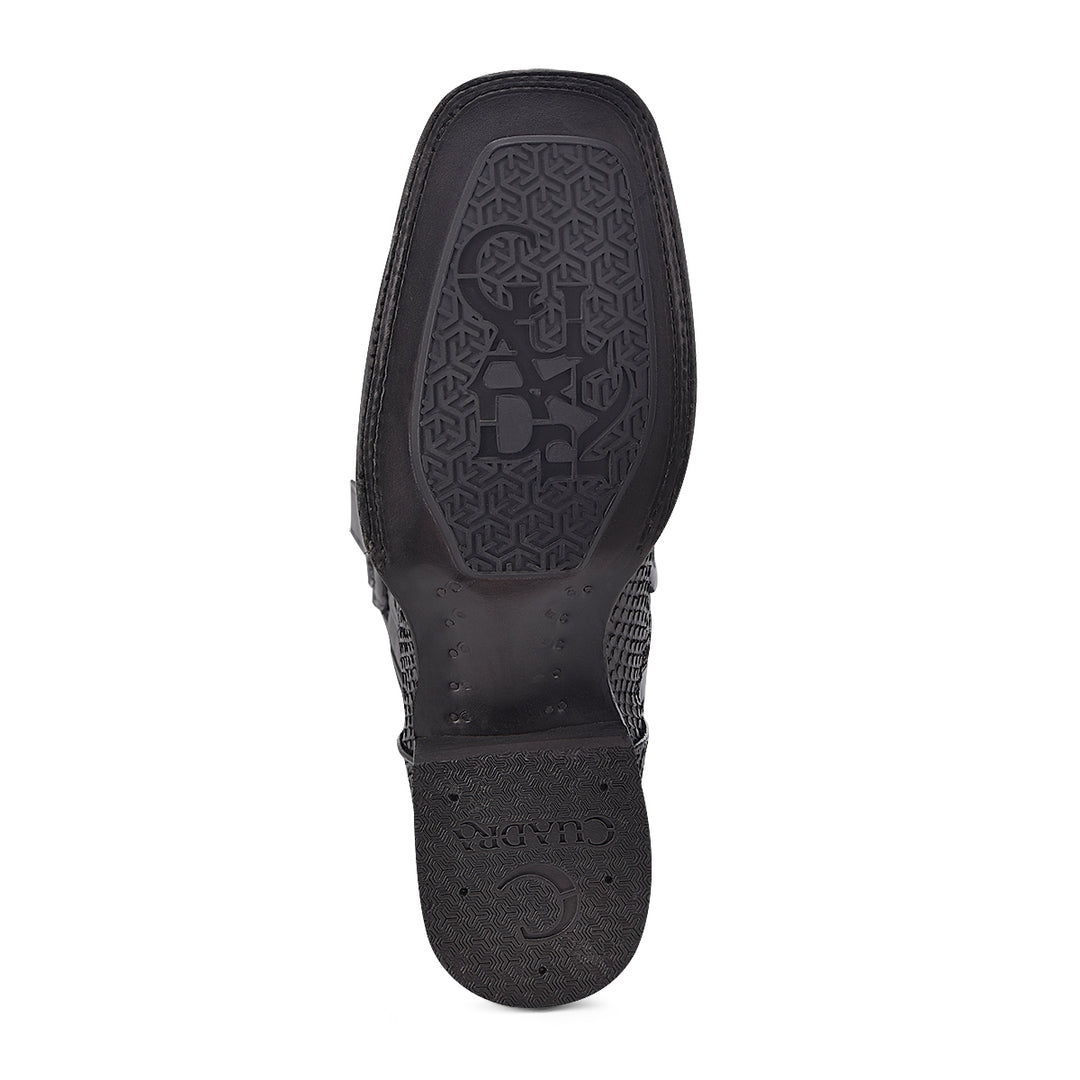 LISBOA CHERRY PHYTON EMBROIDERY & LAZER SQUARE TOE