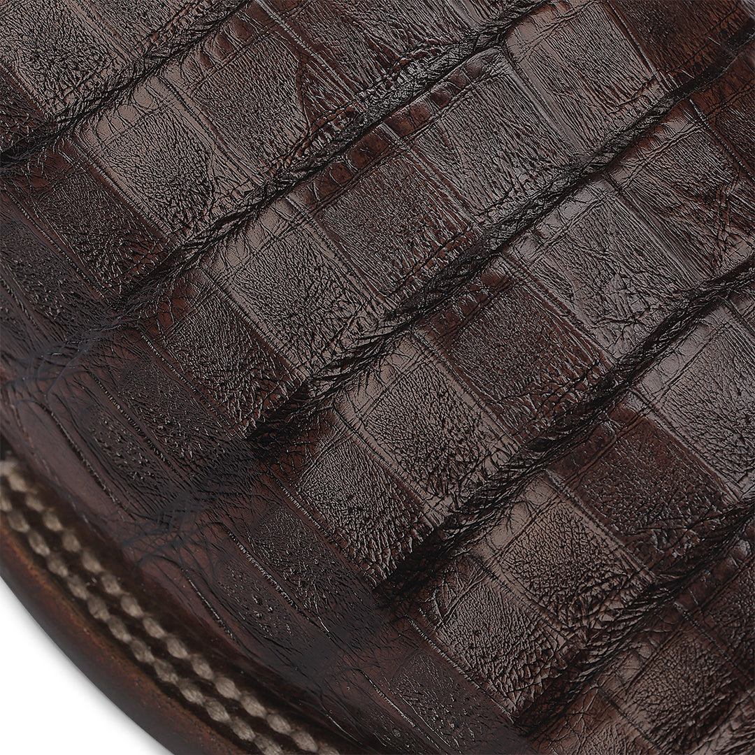 Honey Caiman Zipper & Elastic