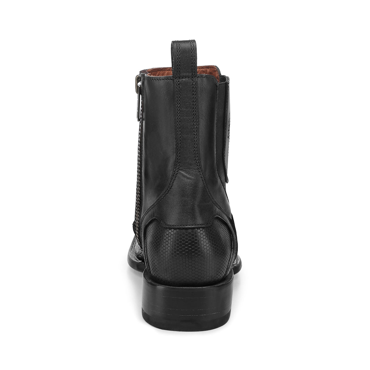 Cuadra Black Caiman Zipper & Elastic Square Toe CU891