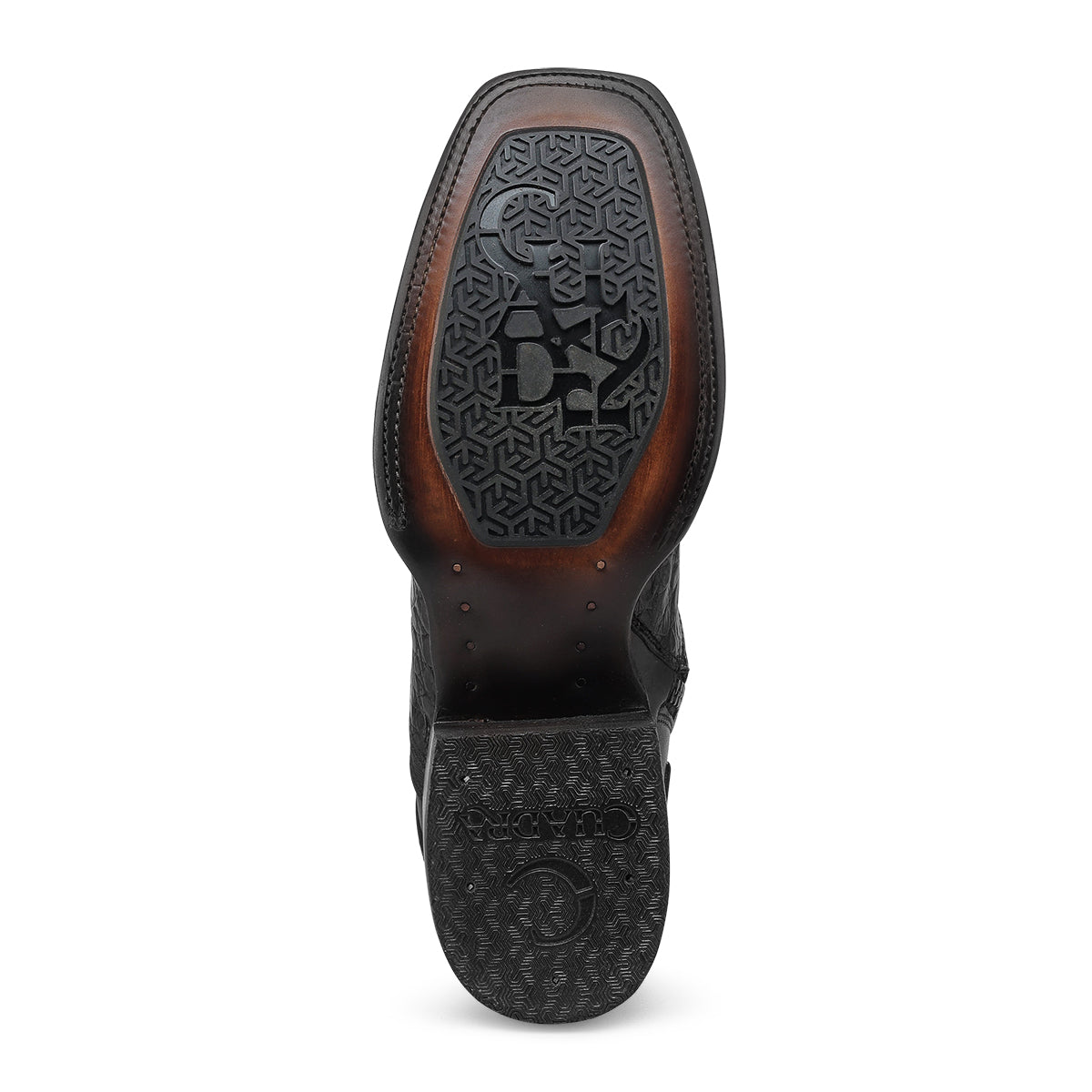 Cuadra Black Caiman Zipper & Elastic Square Toe CU891