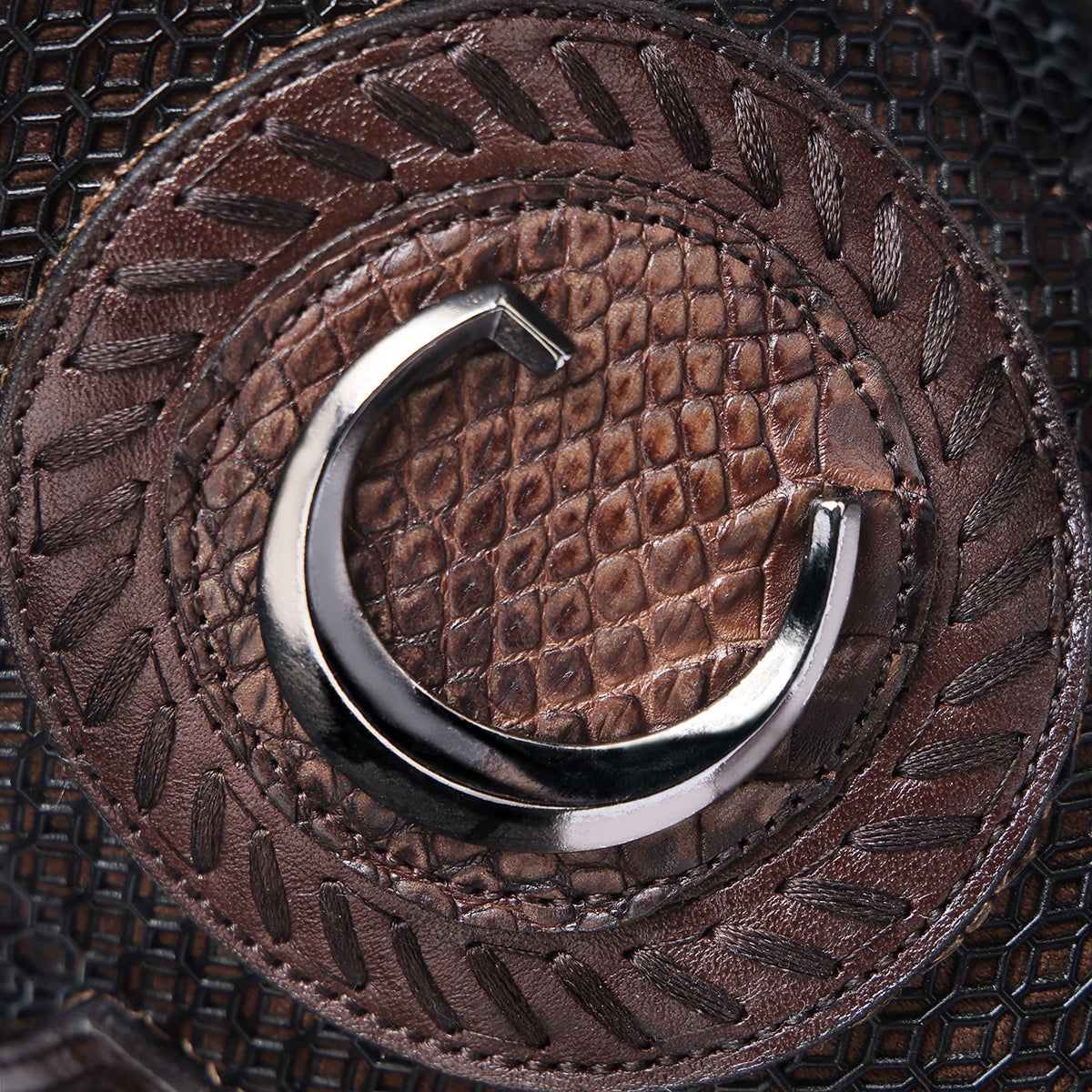 Cuadra Brown Caiman Embroidery CU975