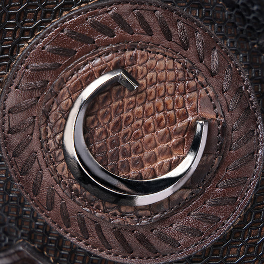 Cuadra Brown Caiman Embroidery CU975