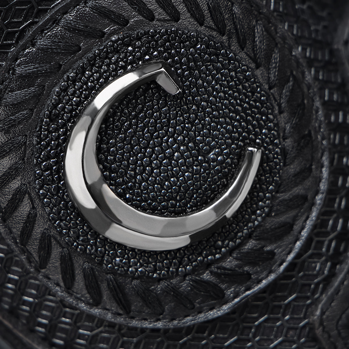 Cuadra Black Stingray Embroidery & Laser Woven CC221