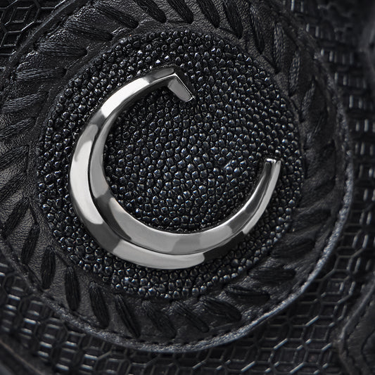 Cuadra Black Stingray Embroidery & Laser Woven CC221