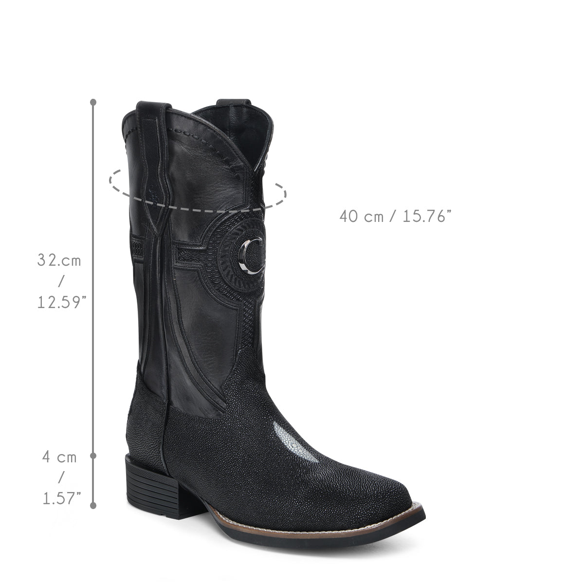 Cuadra Black Stingray Embroidery & Laser Woven CC221