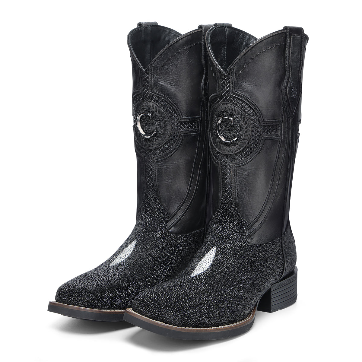 Cuadra Black Stingray Embroidery & Laser Woven CC221