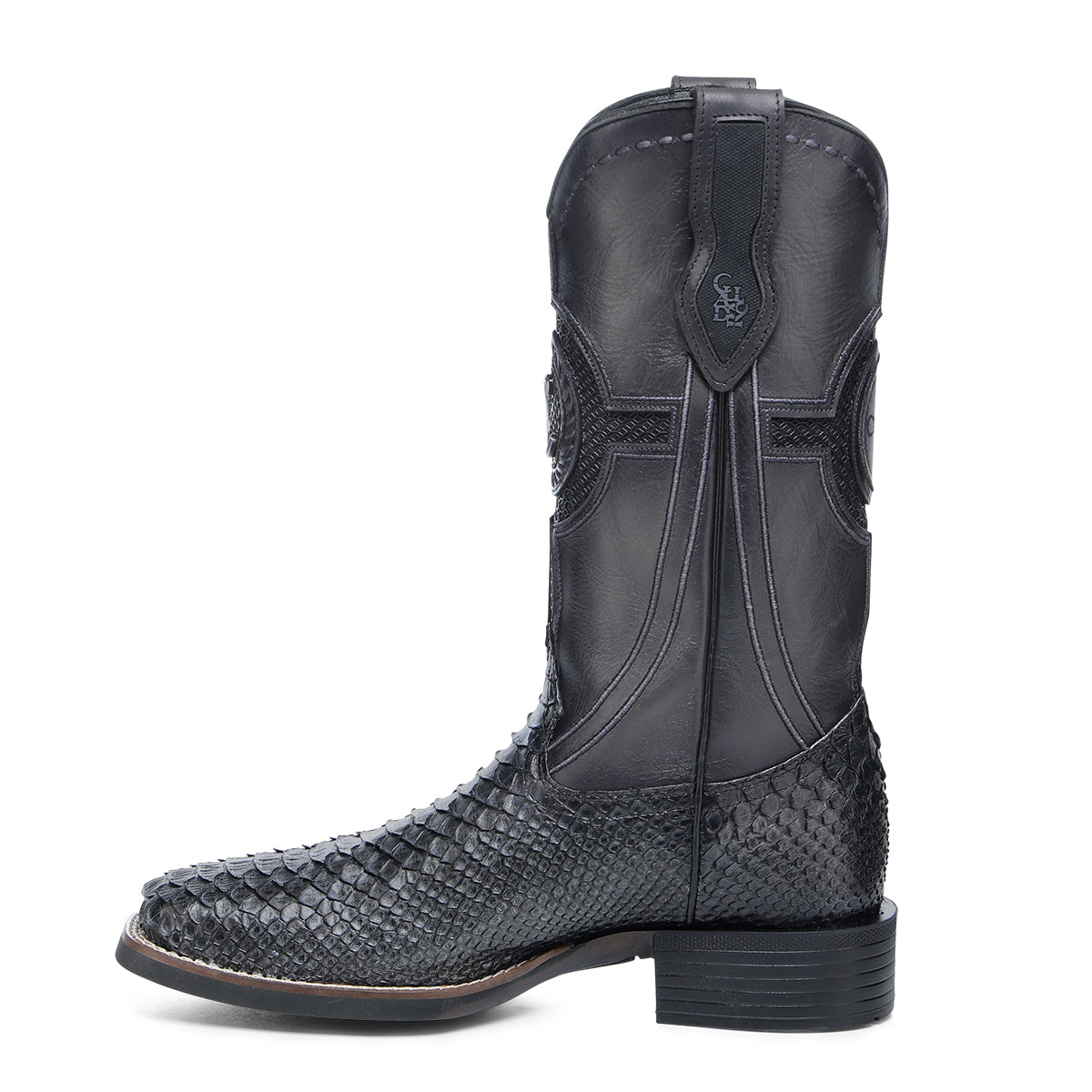 Patron Piethon GREY PYTHON EMBROIDERY CU977 – Patron Boots USA