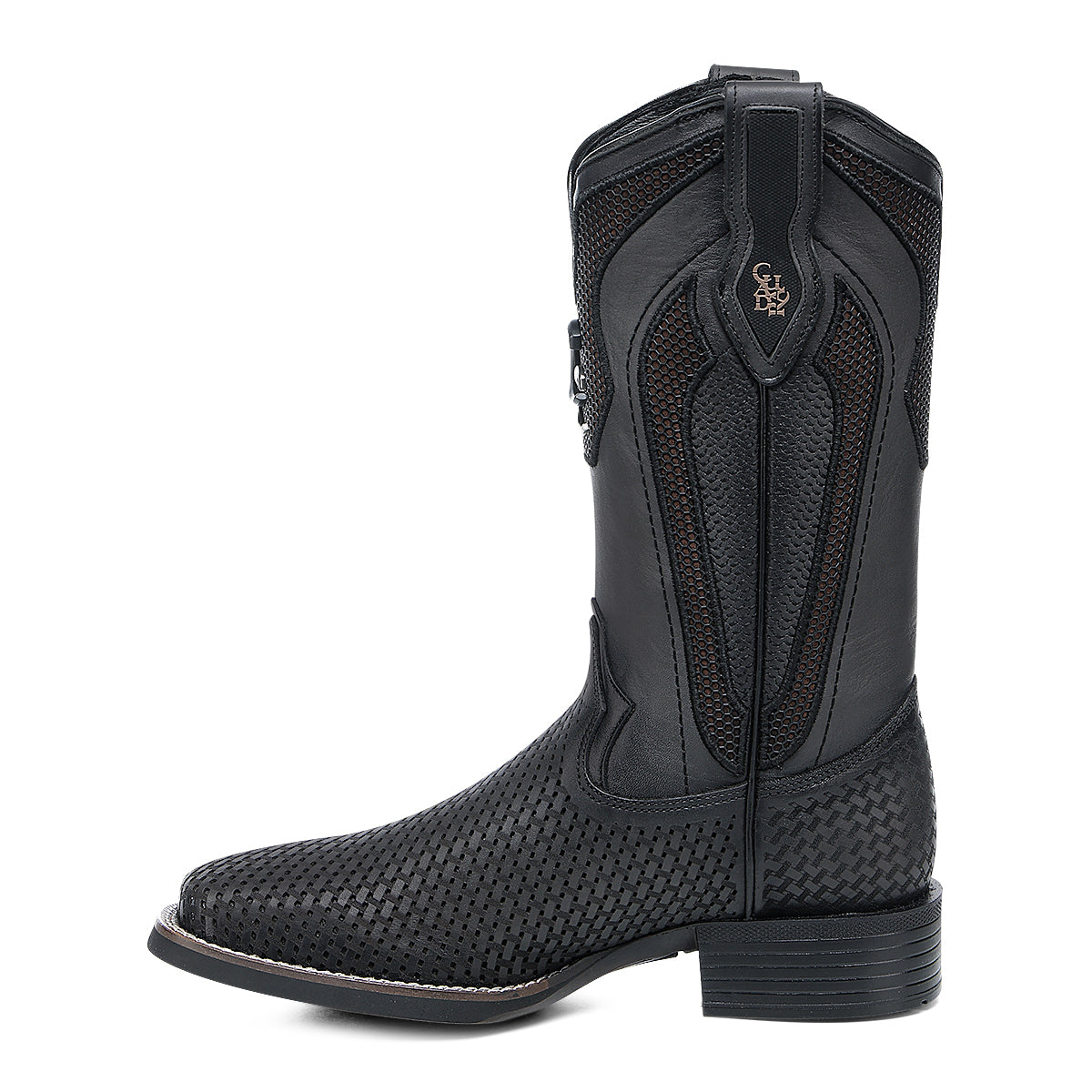 Oxford & Brown Laser & Embroidery & Studs Square Toe