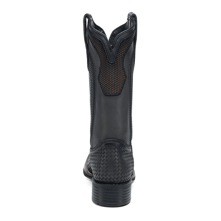 Oxford & Brown Laser & Embroidery & Studs Square Toe