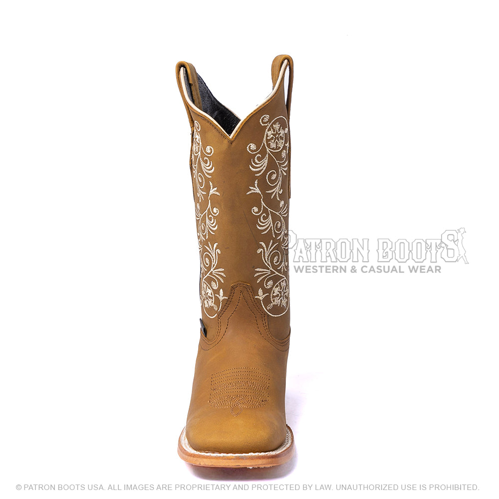 Cuatrero Boots Dama Texas Flores Cobre