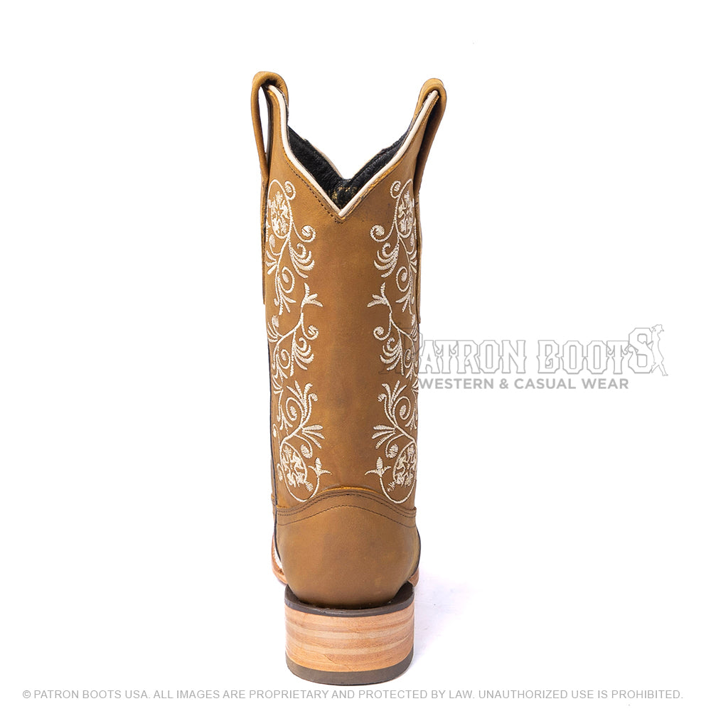 Cuatrero Boots Dama Texas Flores Cobre