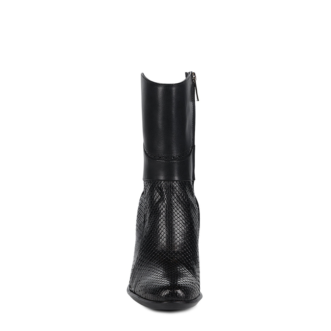 Black Phyton M Zipper Round Toe