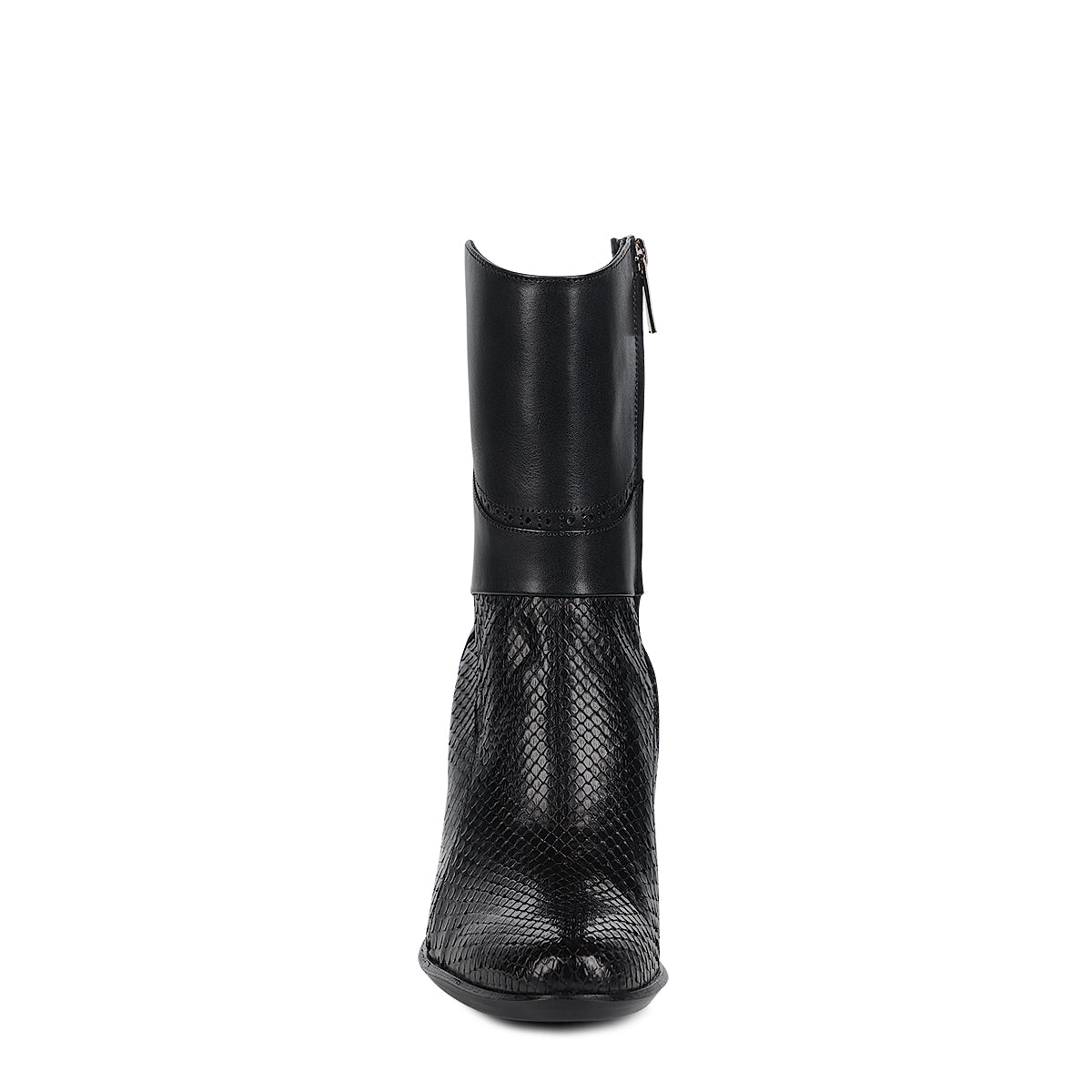 Black Phyton M Zipper Round Toe