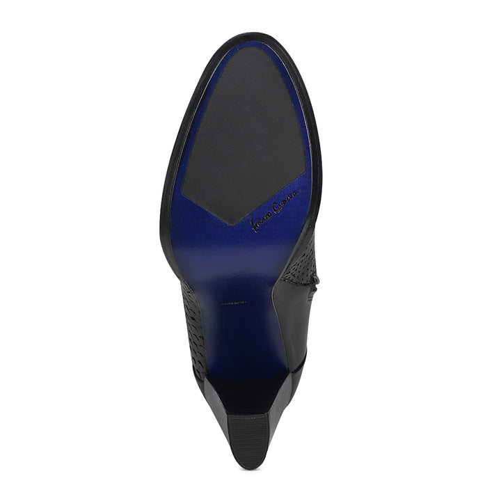 Black Phyton M Zipper Round Toe