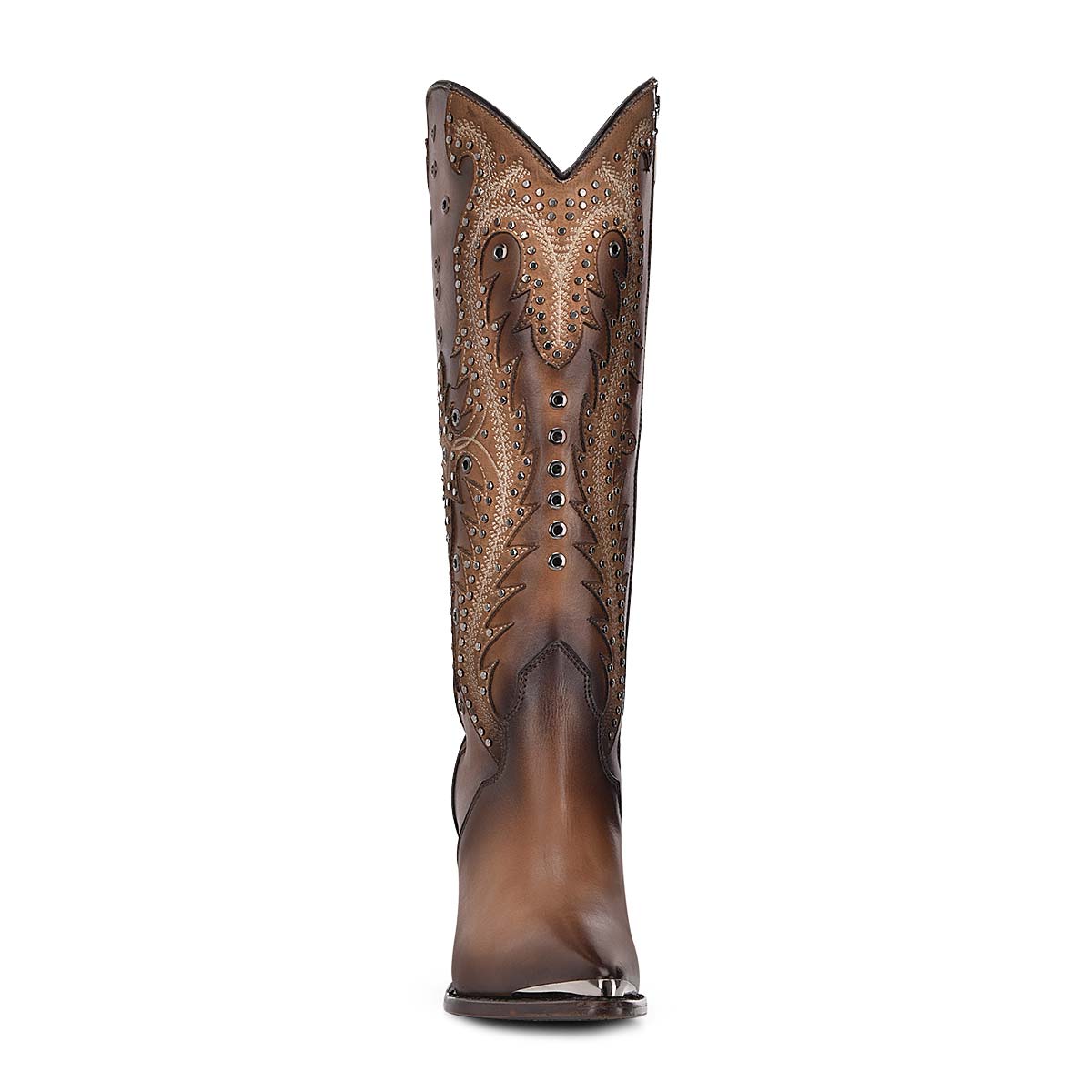 Satro Rwp Satro Sand Overlay & Embroidery & STuds Pointed Toe – Patron Boots USA
