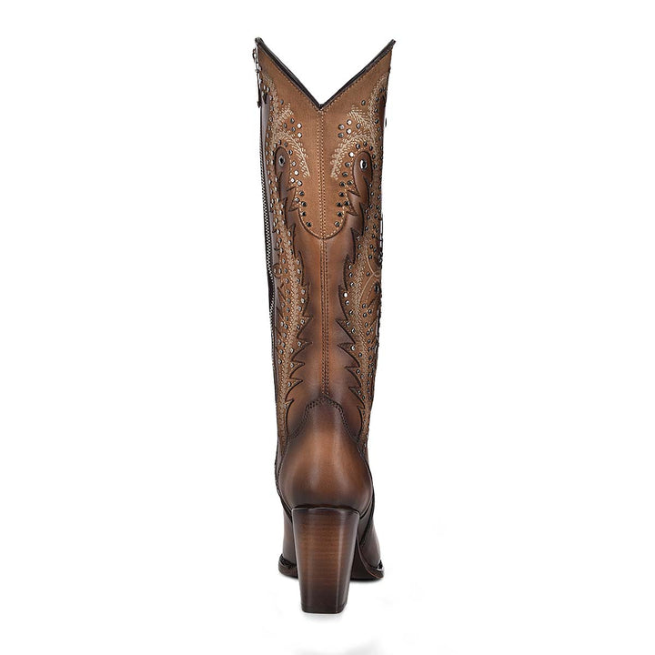 Satro Sand Overlay & Embroidery & STuds Pointed Toe