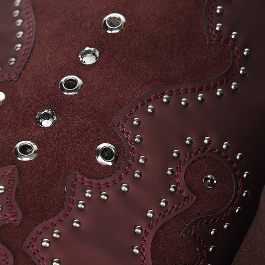 Cuadra Wine Crystal Stud CC358