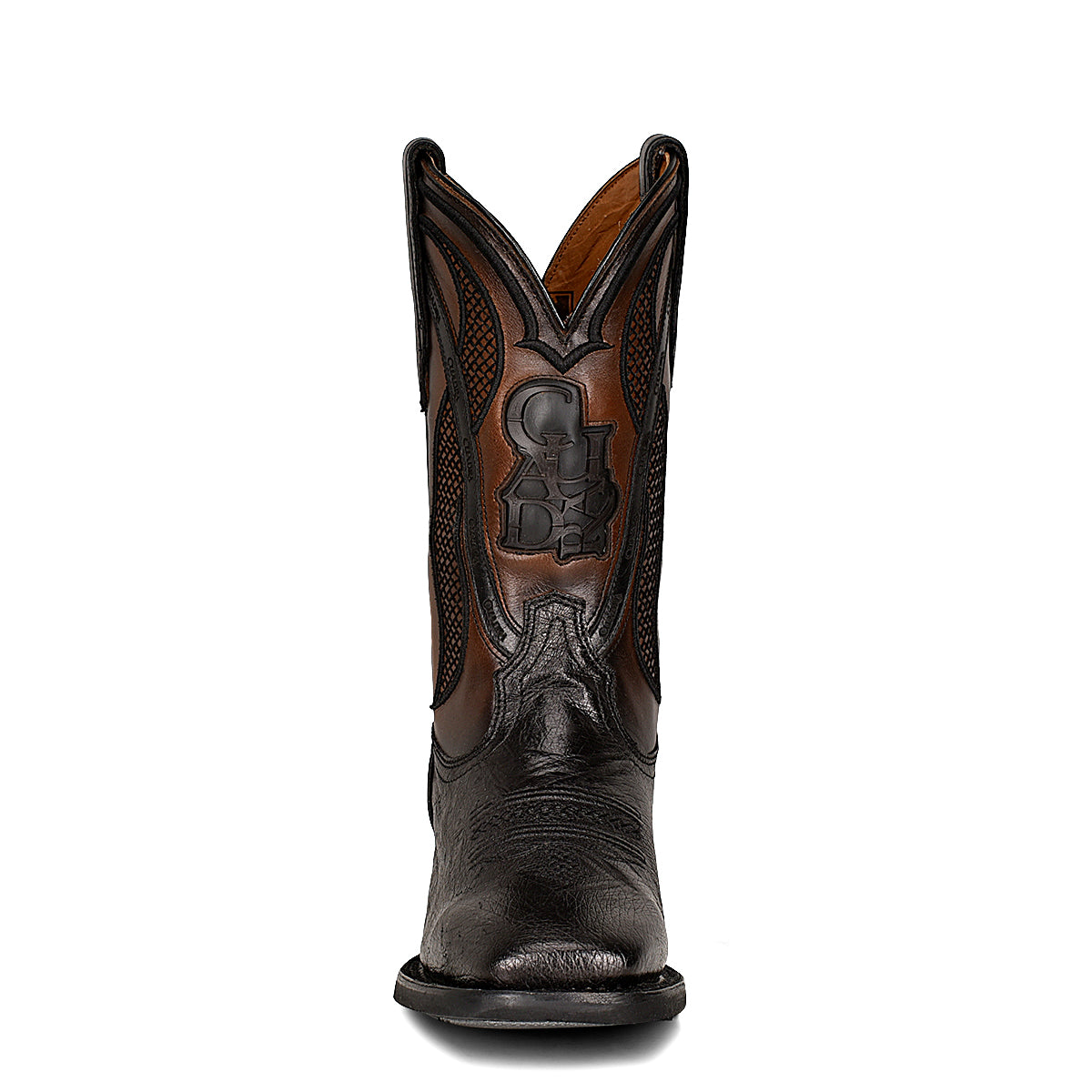 Cuadra Black Ostrich Laser Embroidery CU653