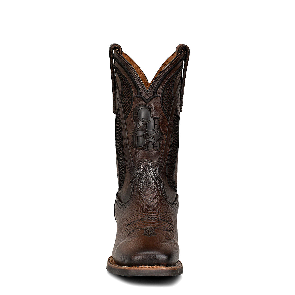 Cuadra Brown Embroidery Square Toe CU655