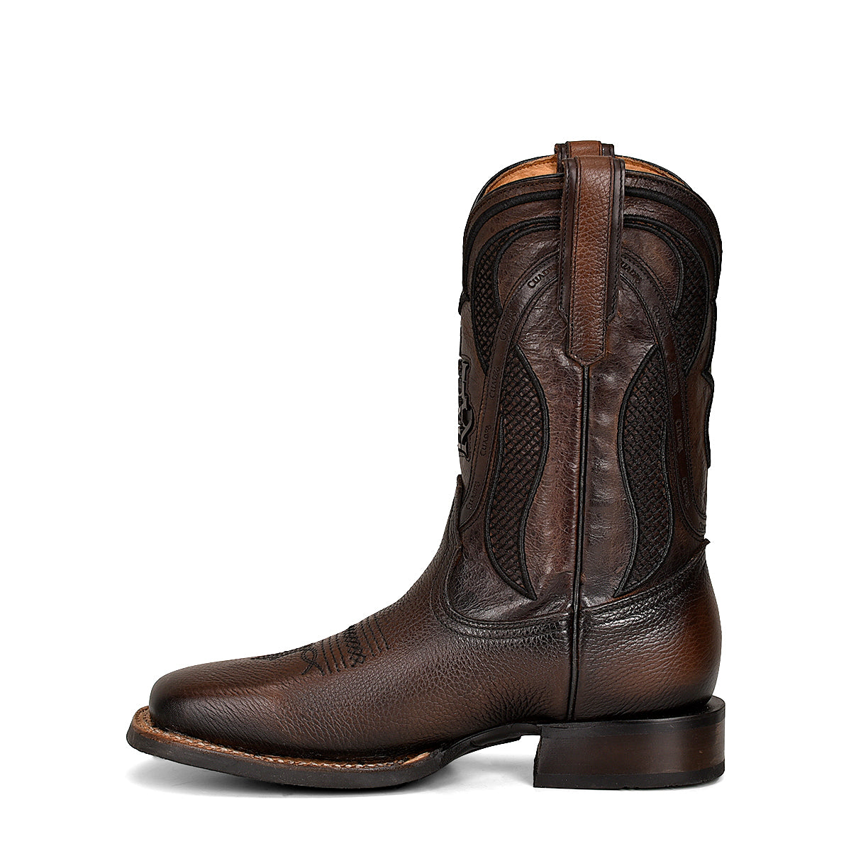 Cuadra Brown Embroidery Square Toe CU655