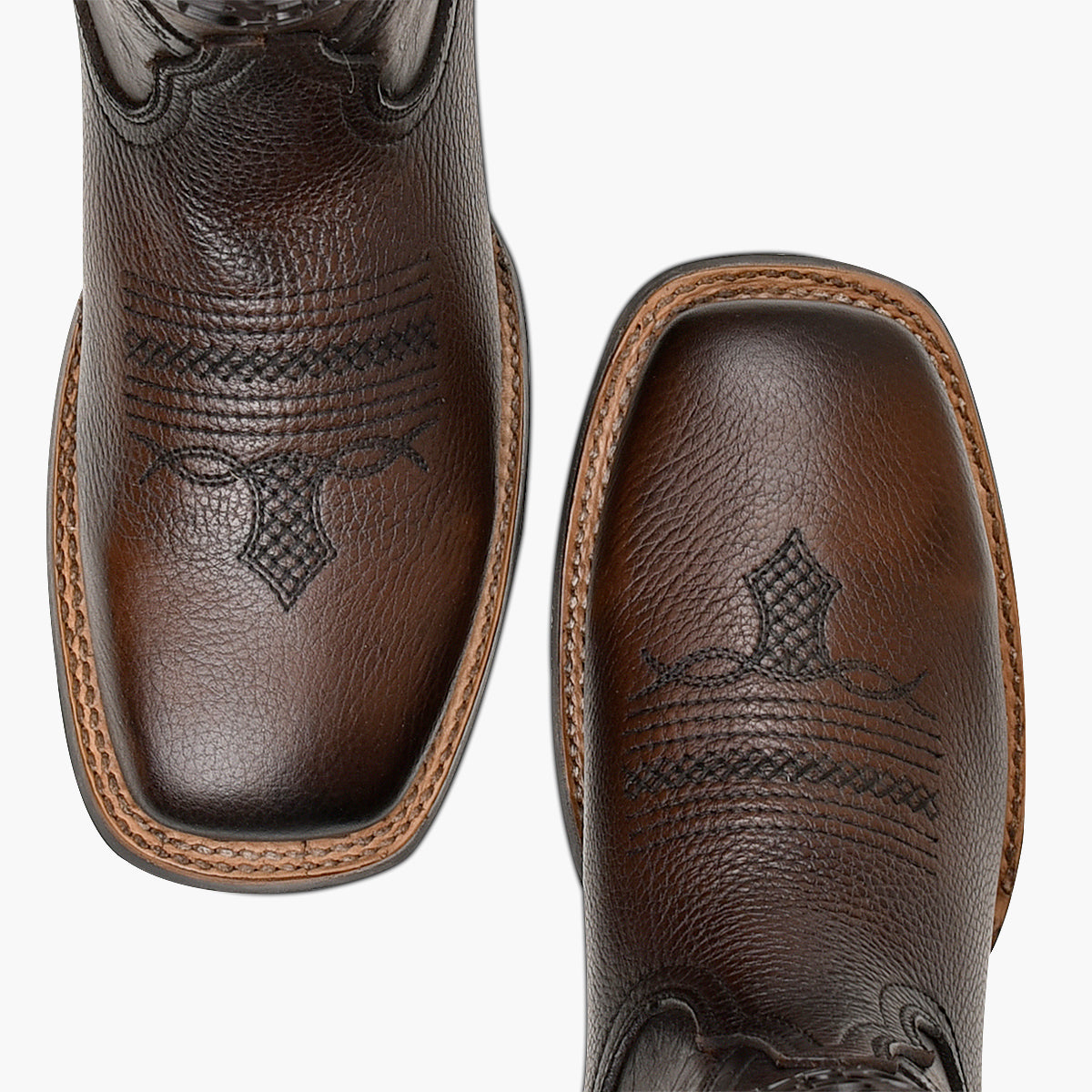 Cuadra Brown Embroidery Square Toe CU655