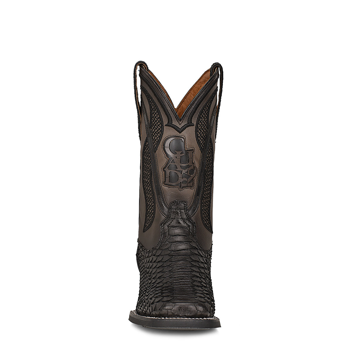 Cuadra Black Python Square Toe CU668