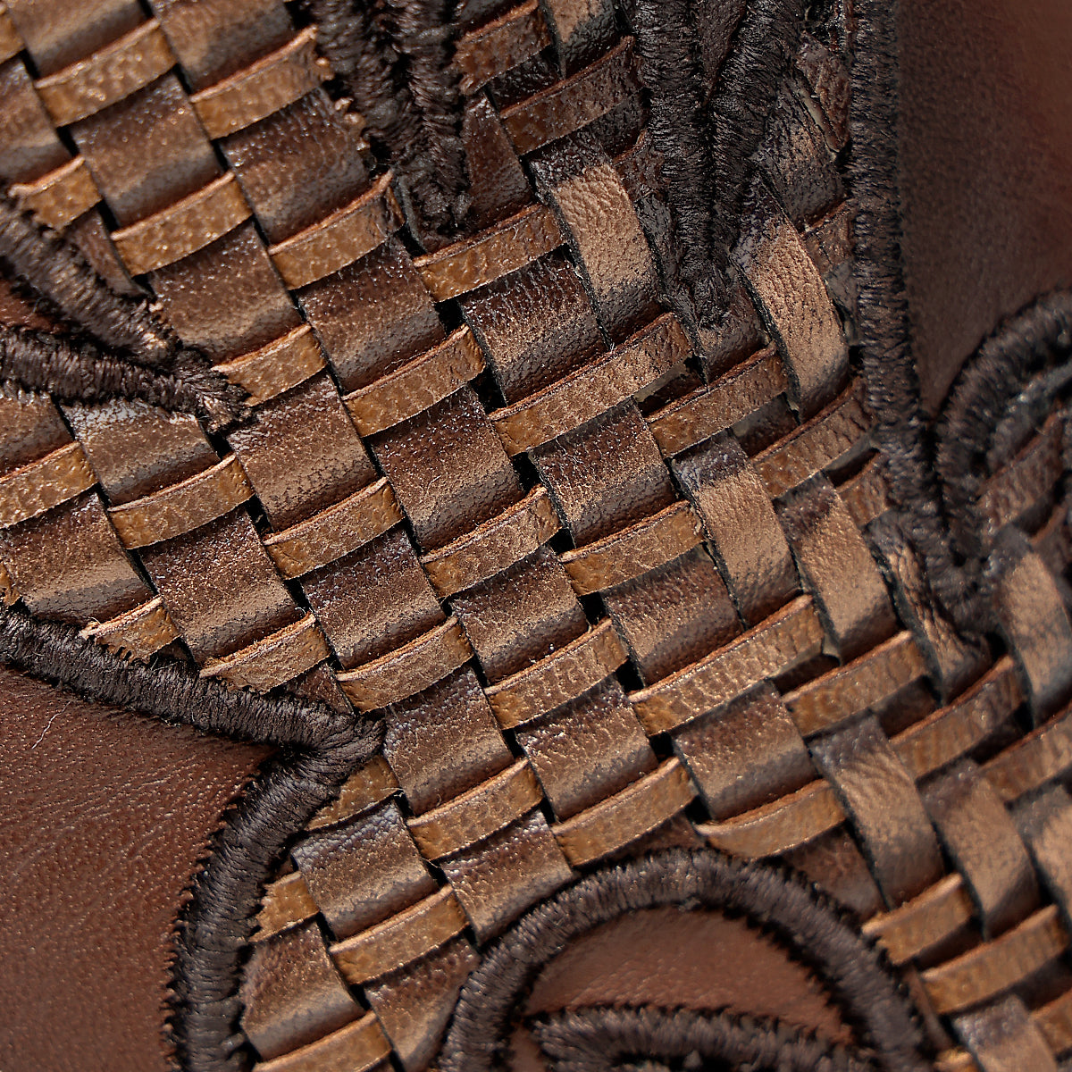 Cuadra Embroidery & Zipper & Woven & Studs Point LD Honey CC338