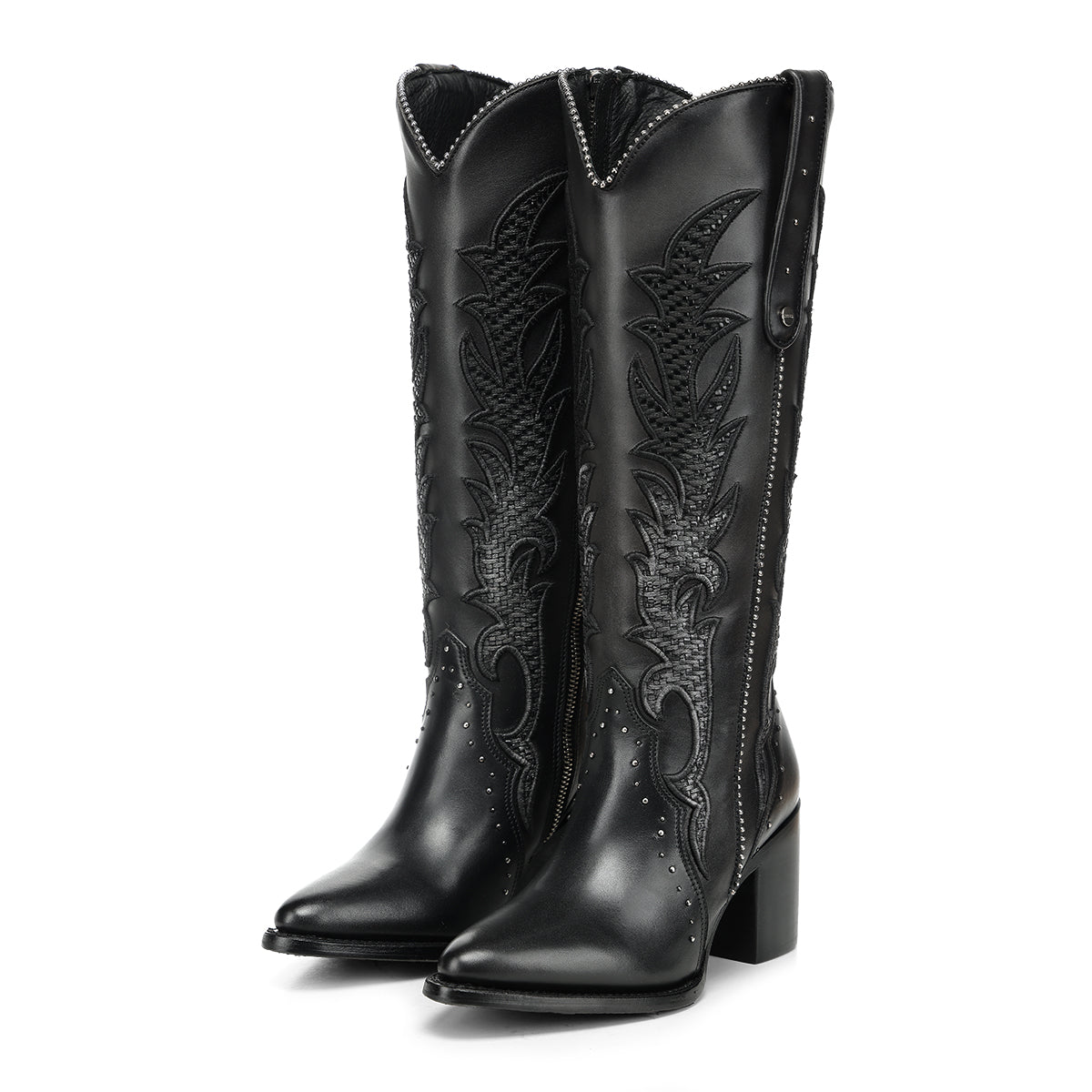 Cuadra LD Black Embroidery Woven & Studs CC337