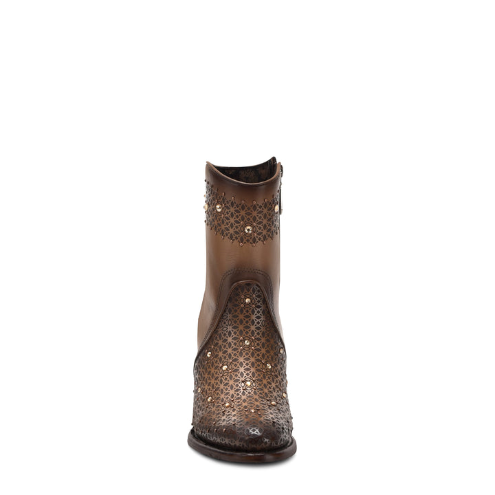 Brown Cowhide Laser & Crystal