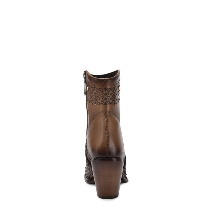 Brown Cowhide Laser & Crystal