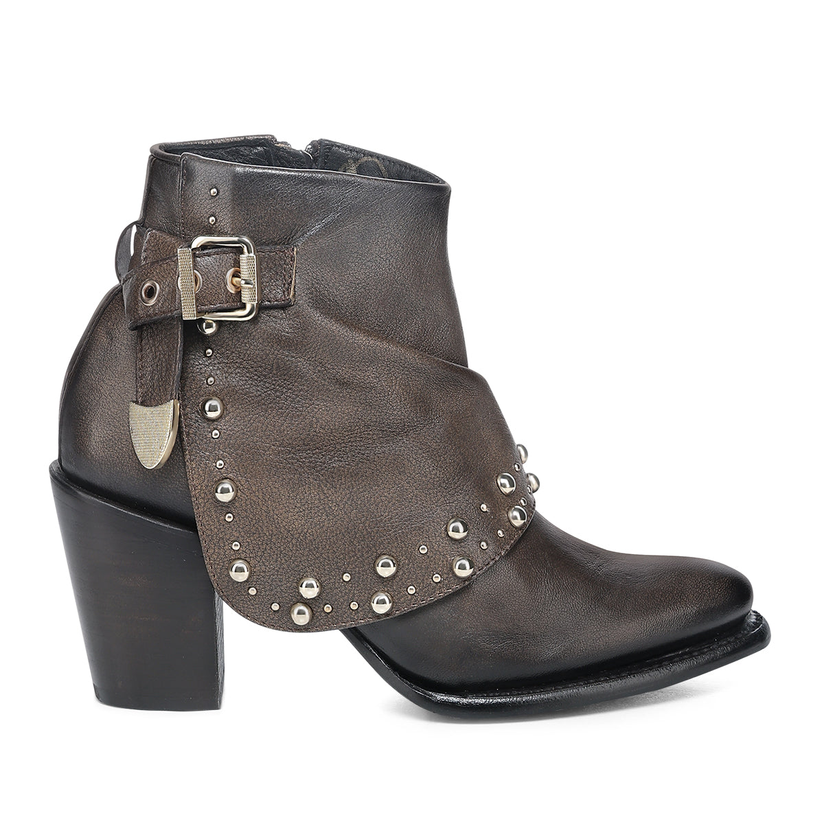 Cuadra Brown Zipper & Studs CC253