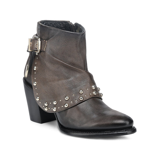 Cuadra Brown Zipper & Studs CC253