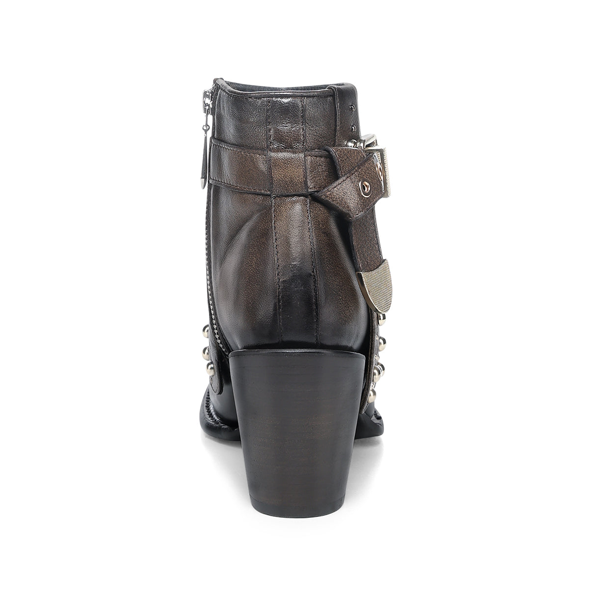 Cuadra Brown Zipper & Studs CC253