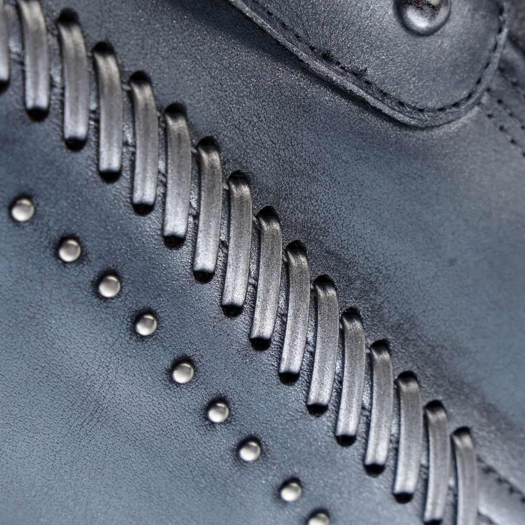 GREY & BLUE PYTHON M ZIPPER CC259