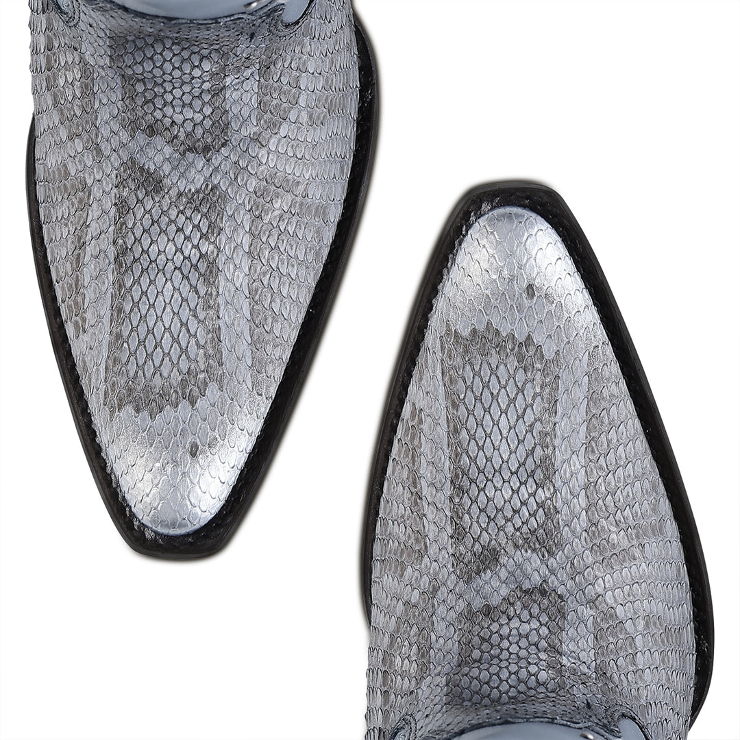 GREY & BLUE PYTHON M ZIPPER CC259