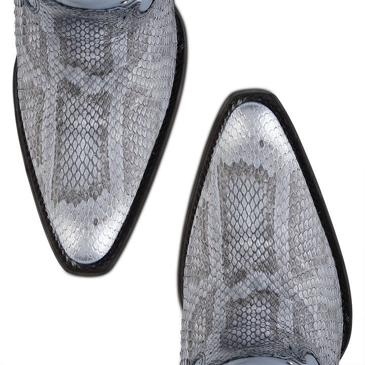 GREY & BLUE PYTHON M ZIPPER CC259