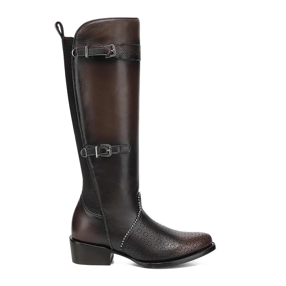 BROWN ELASTIC & LASER & STUDS CC263