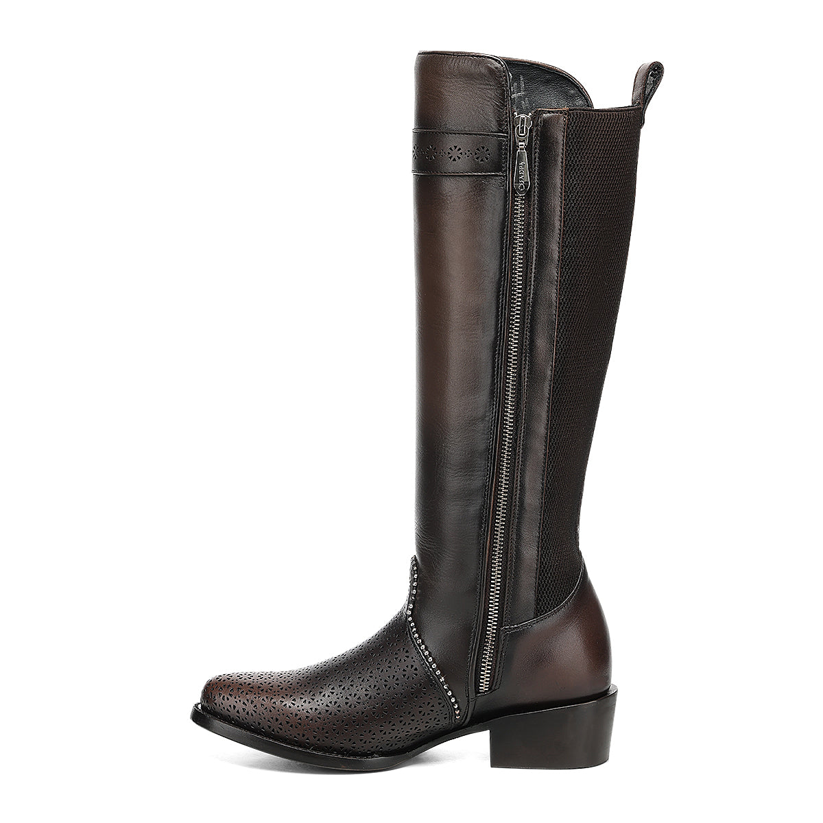 BROWN ELASTIC & LASER & STUDS CC263