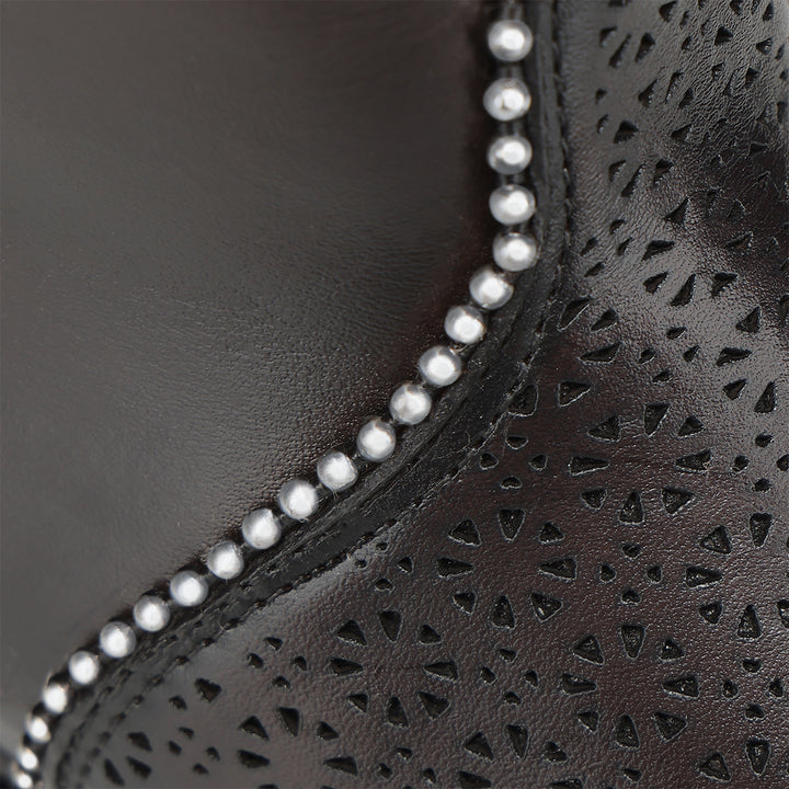 BROWN ELASTIC & LASER & STUDS CC263