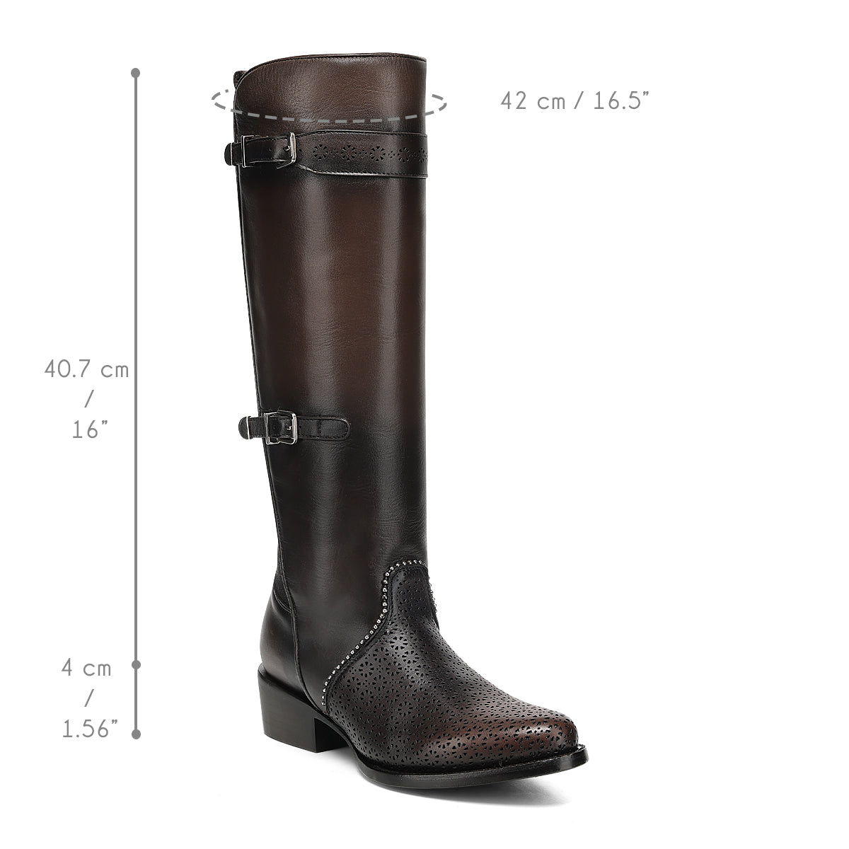 BROWN ELASTIC & LASER & STUDS CC263